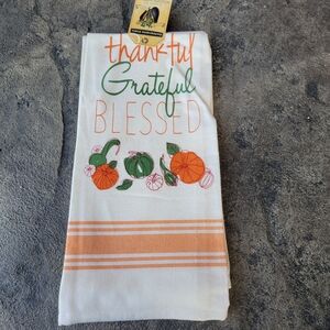 Gardeners Eden Set of 2 Kitchen Towels Thankful, Grateful, Blessed